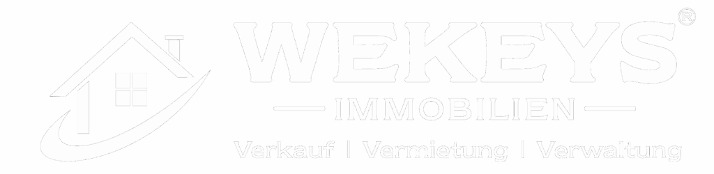 WEKEYS Immobilien logo featuring a stylised house icon and the words Sale | Rental | Management