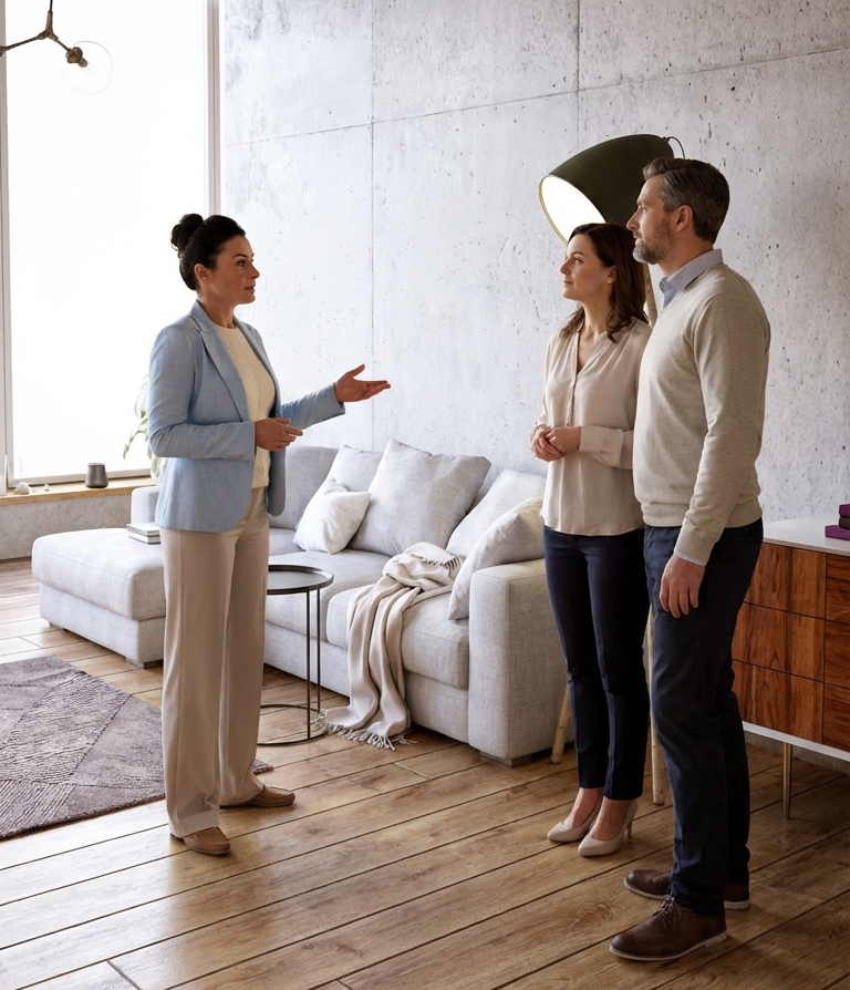 Vermietung I WEKEYS - Immobilien Maklerin zeigt eine Wohnung